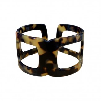 Bracelet Francine Bramli léopard vue de devant