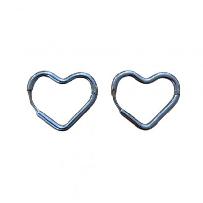 Boucles d'oreilles en acier inoxydable de la marque Anartxy de couleur argenté