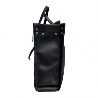 Sac en cuir de vachette Berthille taille S vue de face avec logo B