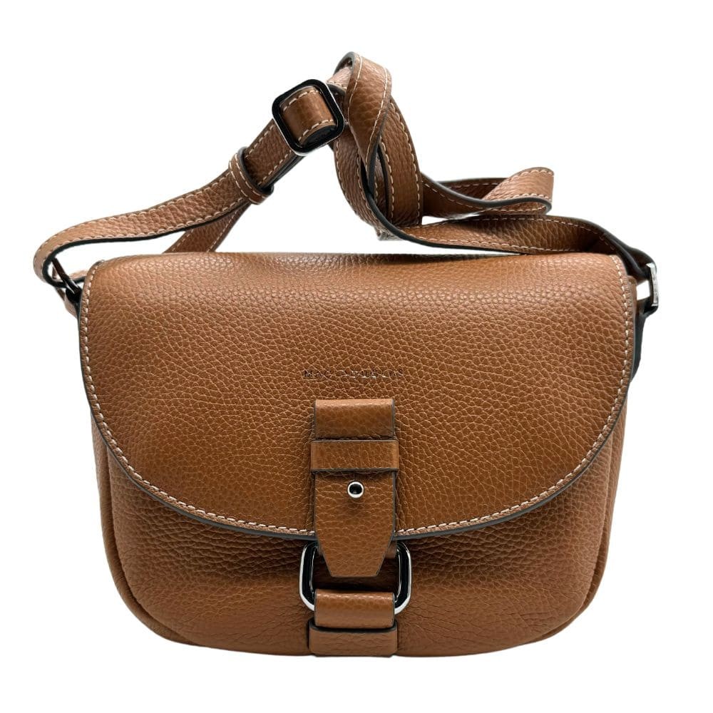 Sac bandoulière Mac Douglas de couleur camel vue de face avec un fond blanc