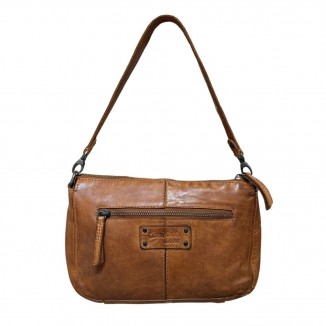 Sac Gianni Conti 4203681 TAN de couleur camel vue de derrière avec un fond blanc