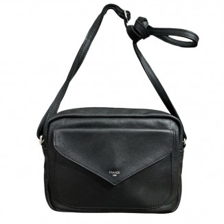 Mini sac bandoulière Frandi de couleur noir vue de face avec un fond blanc