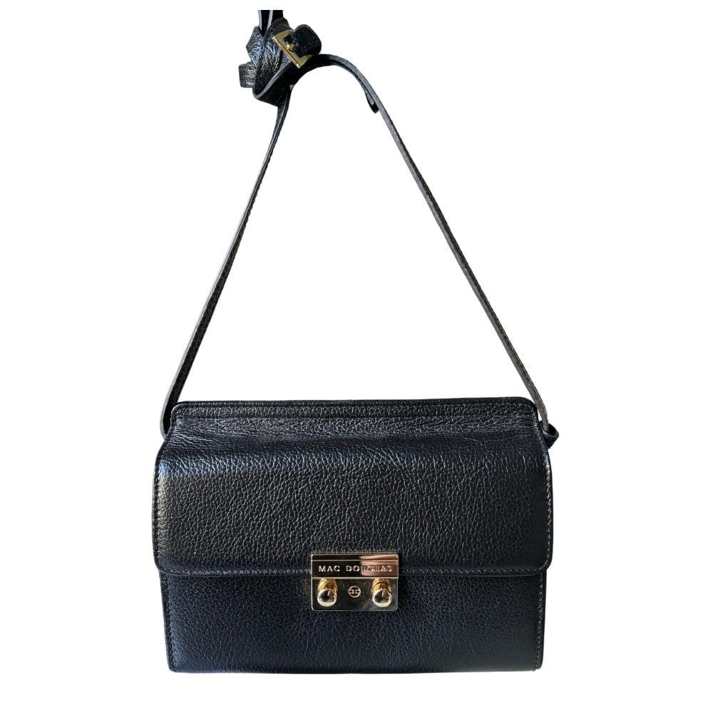 Sac Mac Douglas REZANE-BUOB XS de couleur noir vue de face avec un fond blanc