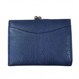 Porte monnaie Mac Douglas de couleur bleu marine vue de face avec un fond blanc