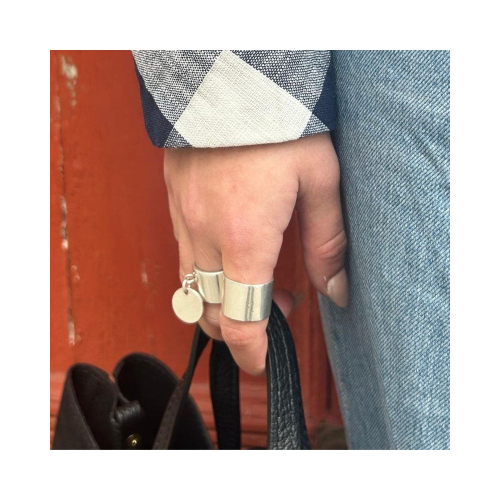 bague pampille plaquée argent