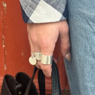 bague pampille plaquée argent