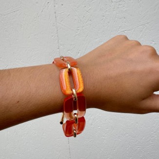 Bracelet blow maillon orange