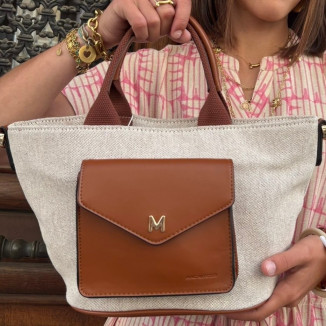 Sac Mac Alyster beige & camel