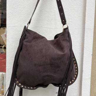 Sac à frange marron