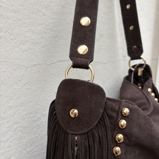 Sac à frange marron