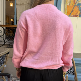 pull rose vu de dos