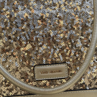 sac Mac Alyster couleur or a sequins vu de face