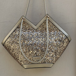 sac Mac Alyster couleur or a sequins vu de face