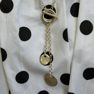 Collier long en Plaqué Argent Scudo