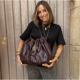 Sac Mia&Joy Porté épaule bordeaux et noir